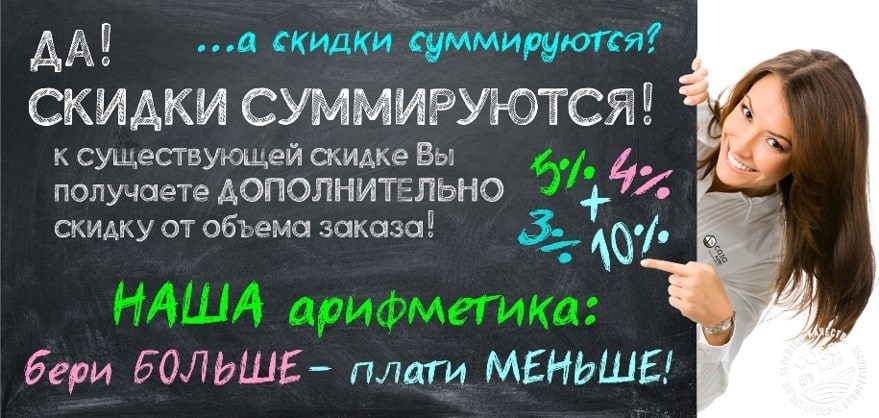 скидки на кофе суммируются